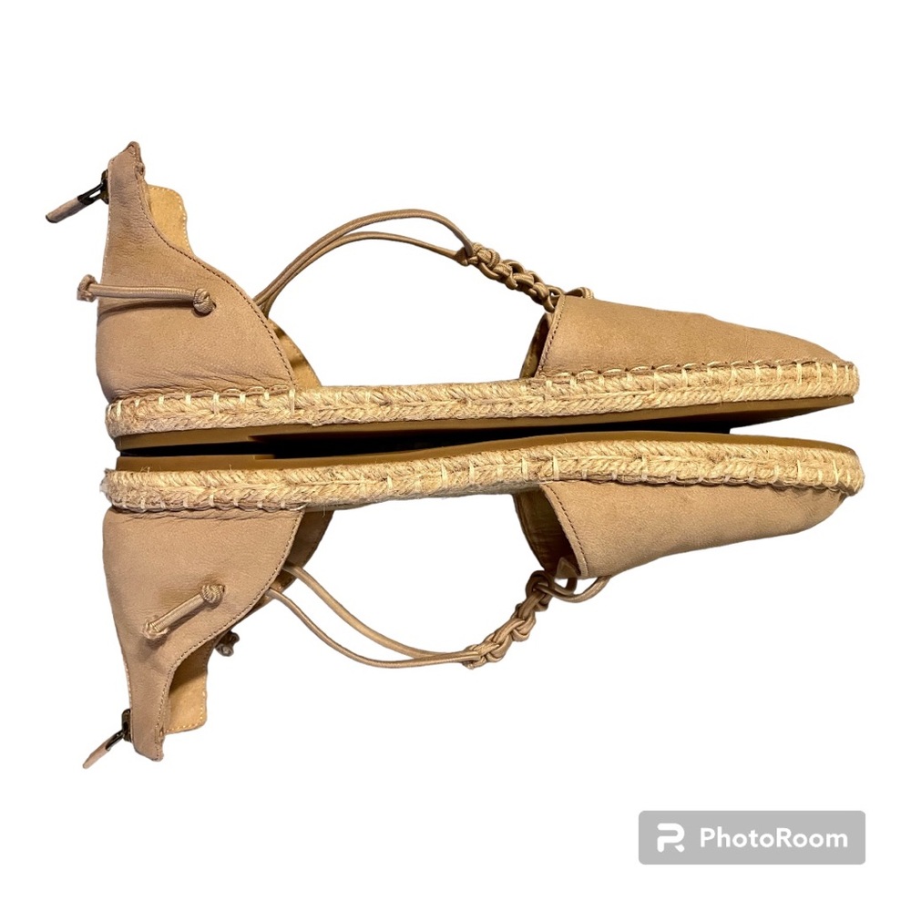 EILEEN FISHER — leather espadrille sandal |  NWOT!  |  barley color |  size 9.5